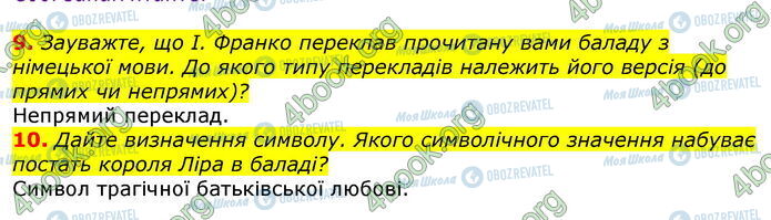 ГДЗ Зарубежная литература 7 класс страница Стр.28 (9-10)